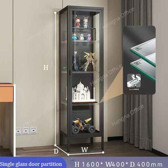 Textured glass metal cabinets