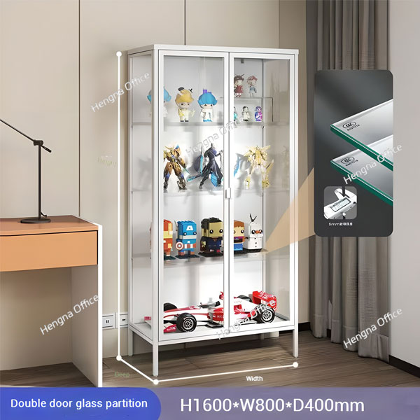 Premium White Glass Showcase Cabinet – Spacious Storage for Collectibles and Art | Display Solutions